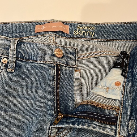 7 For All Mankind Luxe Vintage The Ankle Skinny Size 30 - Picture 16 of 16